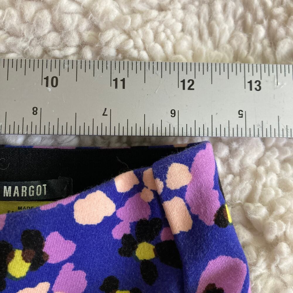 Anthropologie Maeve The Margot Pants Womens XS Blue Floral Kick Flare Cropped - Picture 8 of 11